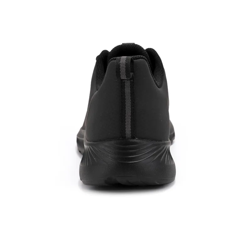 QIAODAN Cushioning Anti Slip Wear Resistant Water Resistant Coverage Low Top Casual Running Shoes Men's All Black-4