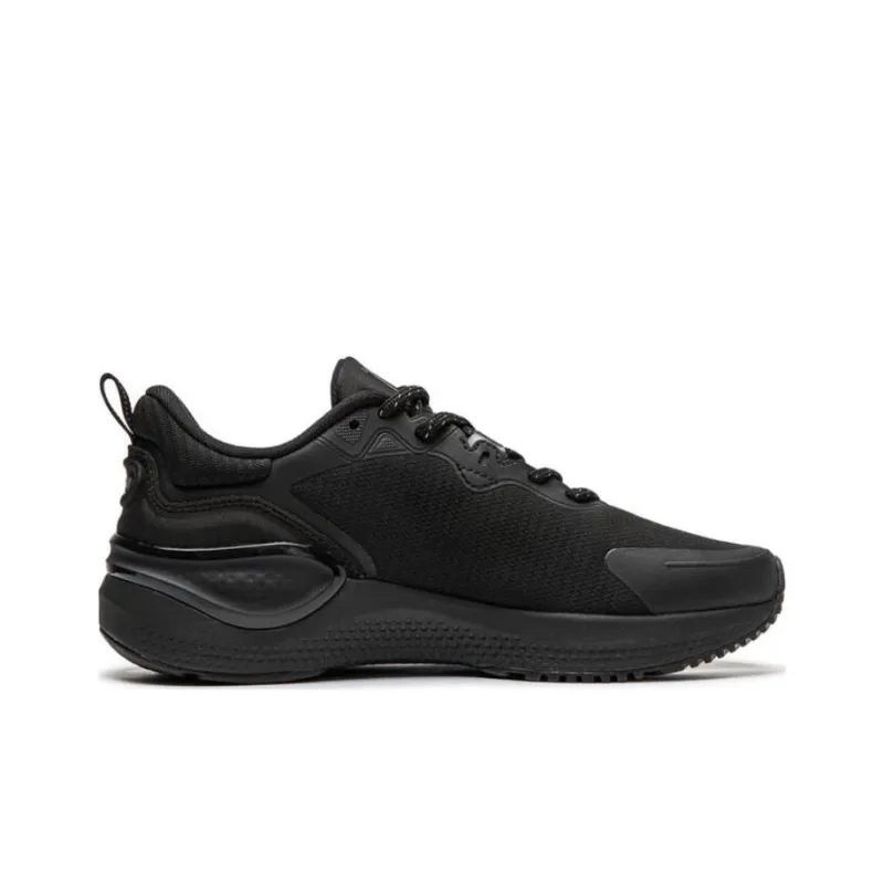 LiNing Cushioning Abrasion Resistant Breathable Low Top Running Shoes Women's Black-1