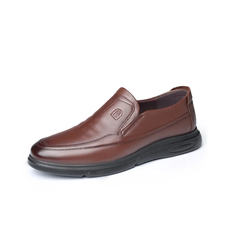 LAORENTOU Men's Casual Shoes Men Low Top Brown-6