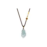Dark Coffee Braided String Fortune Pendant