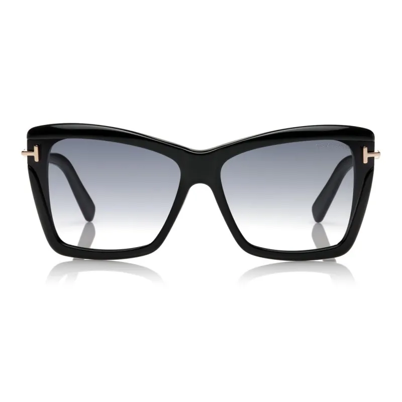 TOM FORD Acetate Butterfly Sunglasses Women's Black-1