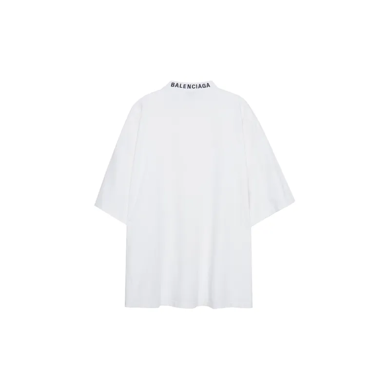 Balenciaga T Shirt Loose Fit Style Unisex White-1