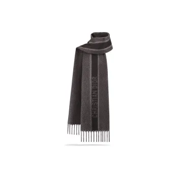 DIOR Knit Scarves Women's Coal Gray