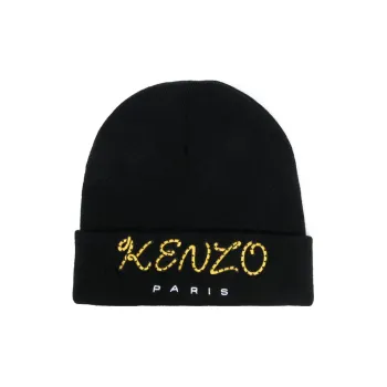 KENZO Logo embroidered Knitted Beanie