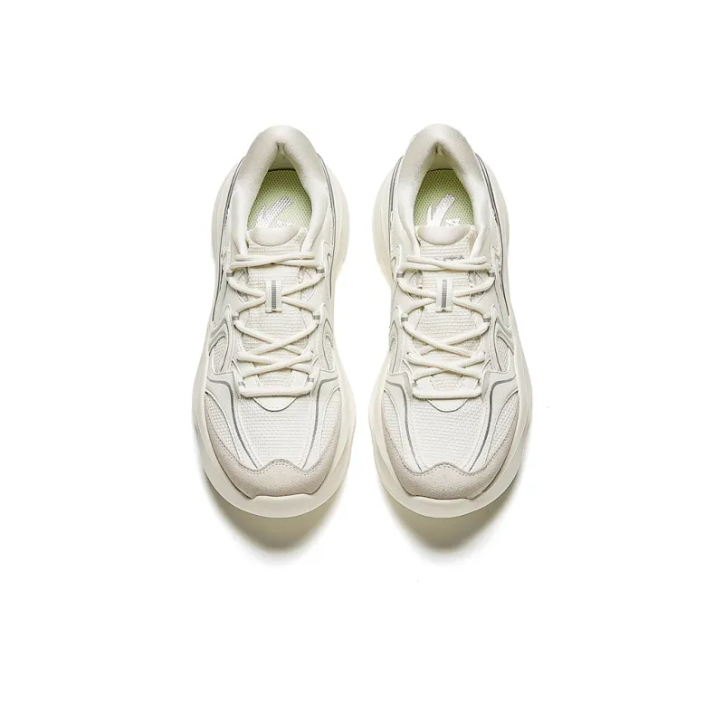 Anta Meowth Waterproof Low Top Casual Shoes Women's Ivory White-2