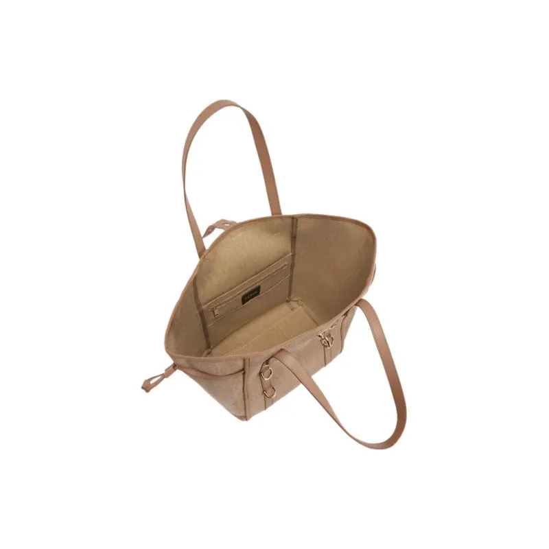 Furla Net Collection Canvas Canvas Bag Tote Bag Shopping Bag Shoulder Bag Handbag Women's Umber-3