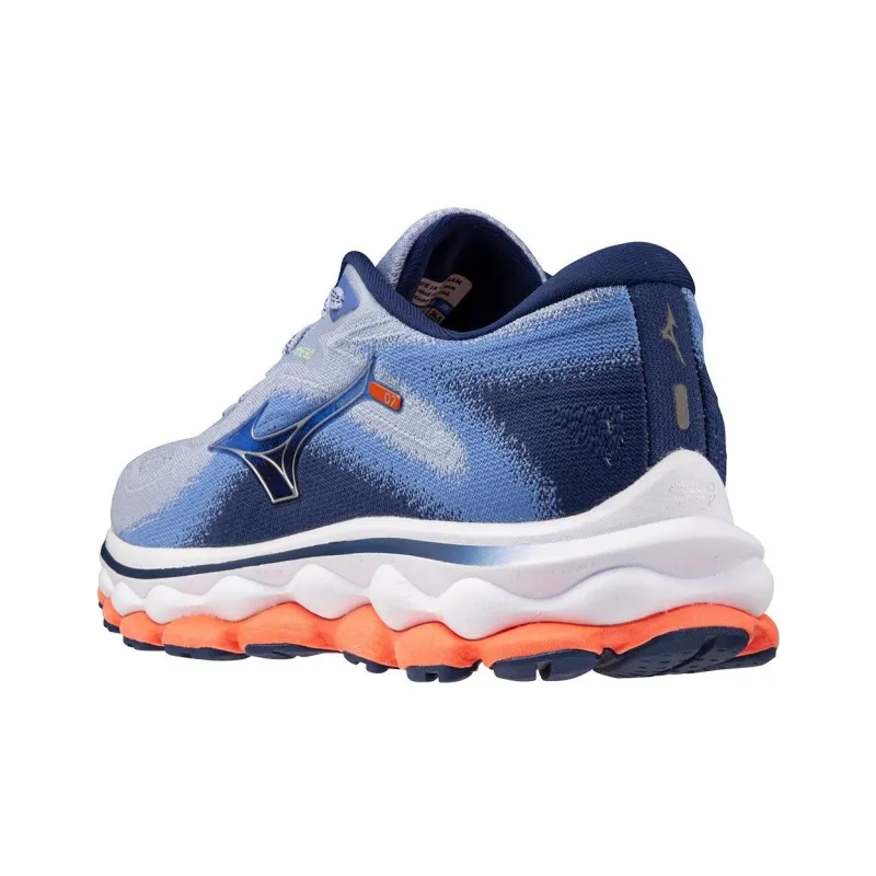 Mizuno Women's Wave Sky 7 'Blue Heron Silver'-3