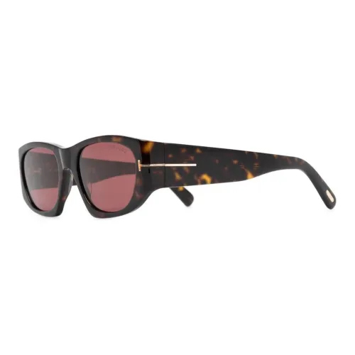 TOM FORD Eyewear Tortoiseshell-effect Oversize-frame Sunglasses