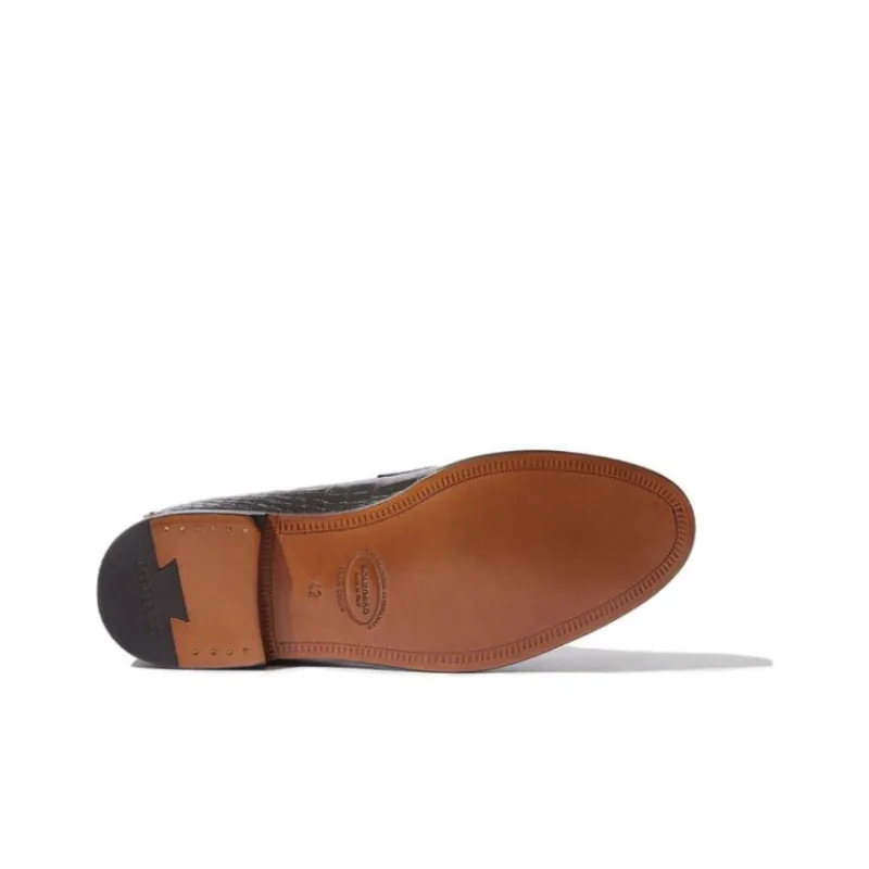 SCAROSSO Stefano Crocodile embossed Loafers-4
