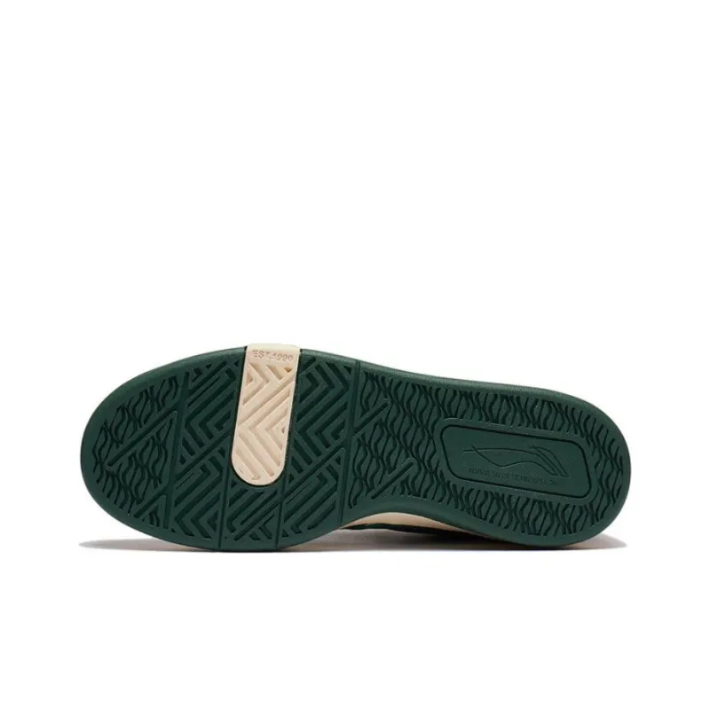 LiNing Zhengrong 92S Cushioning Wear-Resistant Low-Top Skateboard Shoes Women's Deep Temple Green-4