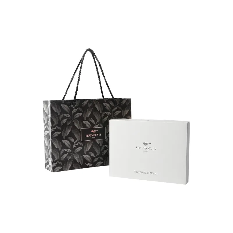 SEPTWOLVES Underwear Gift Box Men's 3 Pack Gift Box Set+Shopping Bag-1