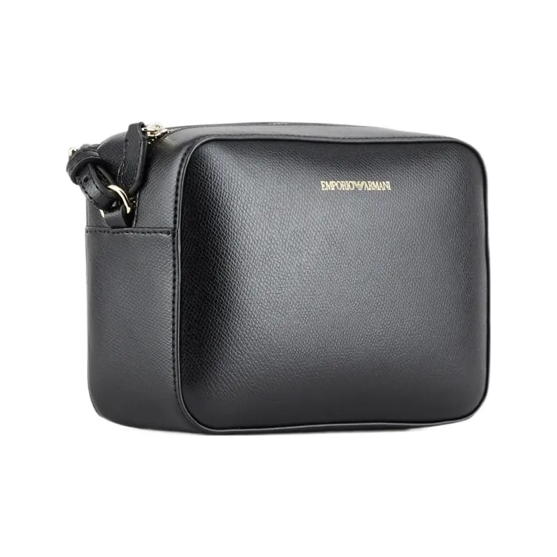 EMPORIO ARMANI Polyurethane Small Square Bag Shoulder Bag, Crossbody Bag Women's Black-1