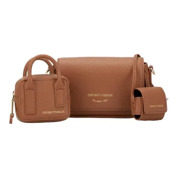 EMPORIO ARMANI PU Crossbody Bag, Shoulder Bag Mini Women's Brown