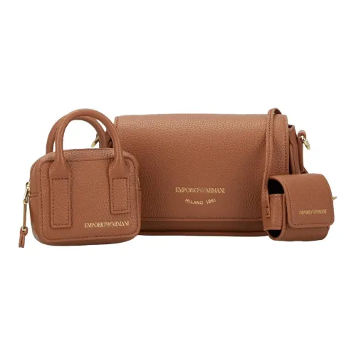 EMPORIO ARMANI PU Crossbody Bag, Shoulder Bag Mini Women's Brown