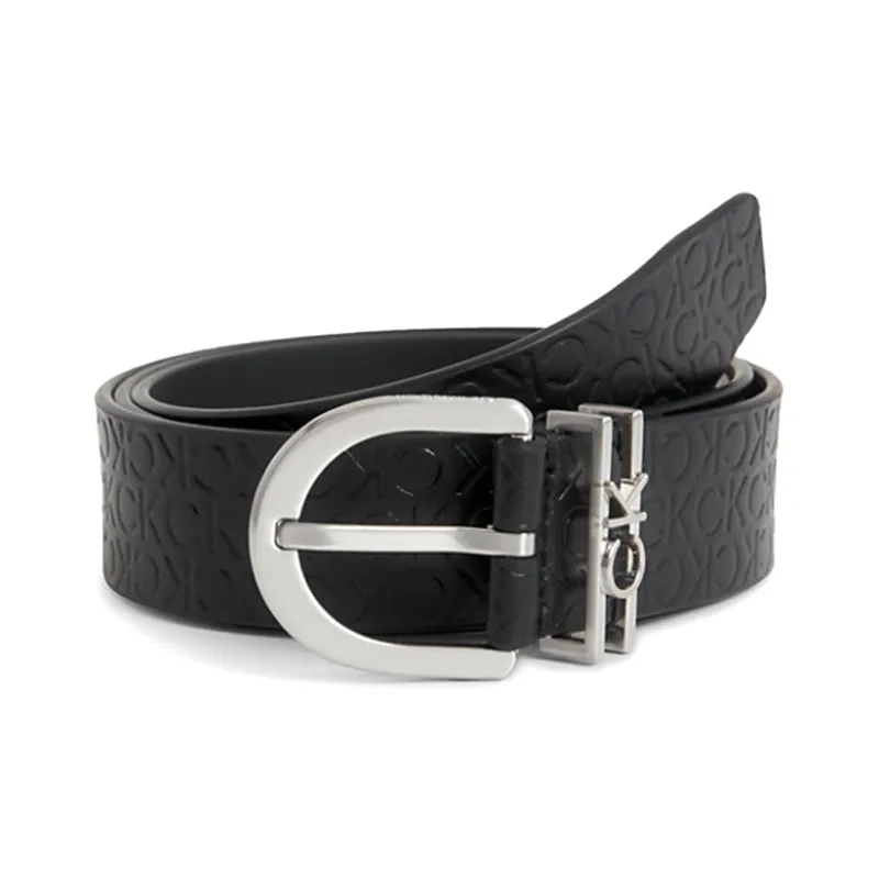 Calvin Klein Debossed Logo print Leather Belt-0