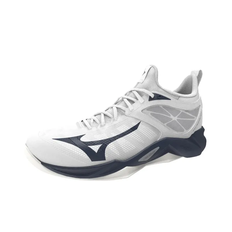 Mizuno Women's Wave Abrasion Resistant Low Top Training Shoes Women's Blue White-2