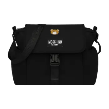 MOSCHINO Cotton And Polyester Blend Diaper Bag Shoulder Bag Women's Black