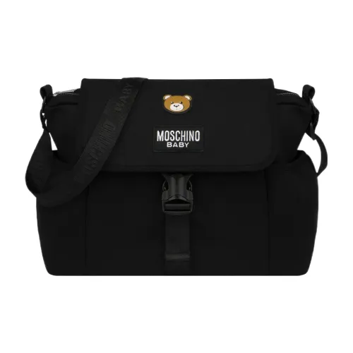 MOSCHINO Cotton And Polyester Blend Diaper Bag Shoulder Bag Women's Black