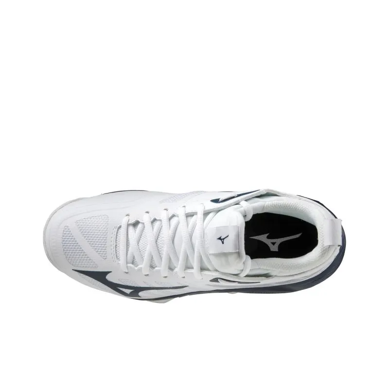 Mizuno Women's Wave Abrasion Resistant Low Top Training Shoes Women's Blue White-3