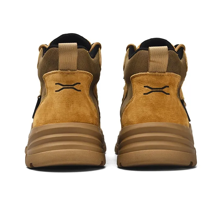Jeep Breathable Warm Wear Resistant Cushioning Short Outdoor Boots Unisex Earth Yellow-3