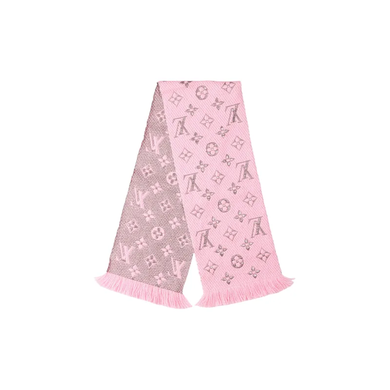 LOUIS VUITTON Wool Scarves Unisex Ballet Pink-1