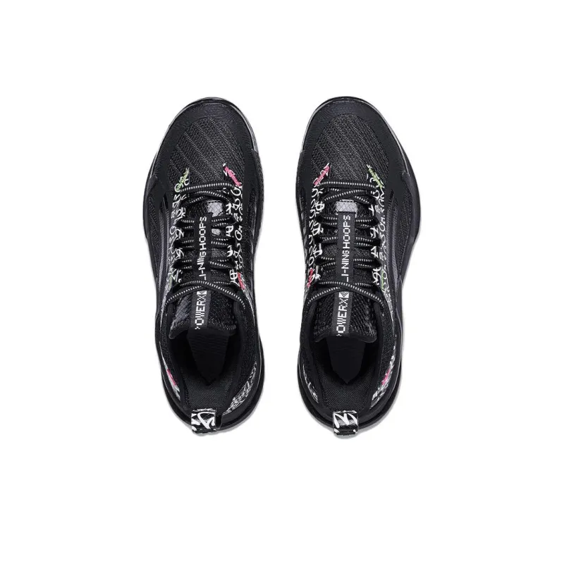 LiNing Power 10 Mid Top Performance Basketball Shoes Men's Black-3