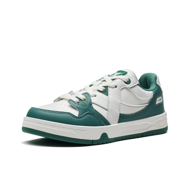 XTEP MAXX1.0 Low-Top Skateboard Shoes Women's Deep Turquoise/Sail White-1