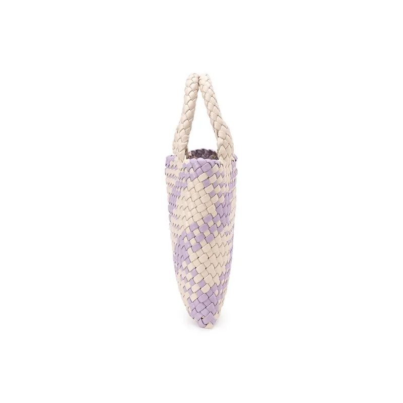 VENOF Cow Leather Handbag Medium Size Women's Don't Be Anxious Banana Green/Exotic Viola Purple-25