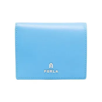 Furla Embossed Leather Wallet Women's Sky Blue