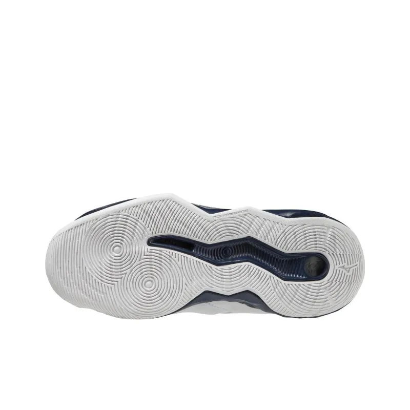 Mizuno Women's Wave Abrasion Resistant Low Top Training Shoes Women's Blue White-5