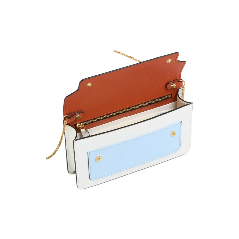 MARNI Calfskin Wallet Regular Women's Orange/Blue/White-2
