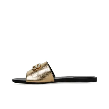 Balenciaga Rubber Sole Slide Slippers Women's Gold
