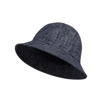 FENDI Cotton Polyester Bucket Hats Men's Blue
