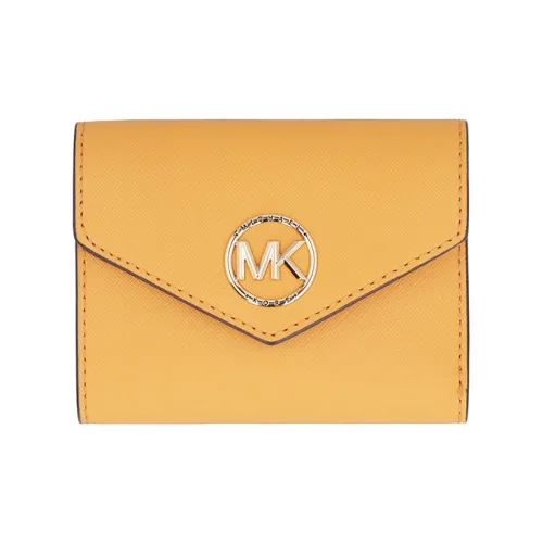 MICHAEL KORS Cow Leather Wallet Small Size Women's Yellow