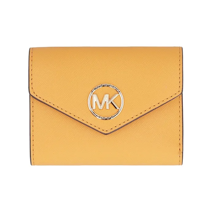 MICHAEL KORS Cow Leather Wallet Small Size Women's Yellow-0