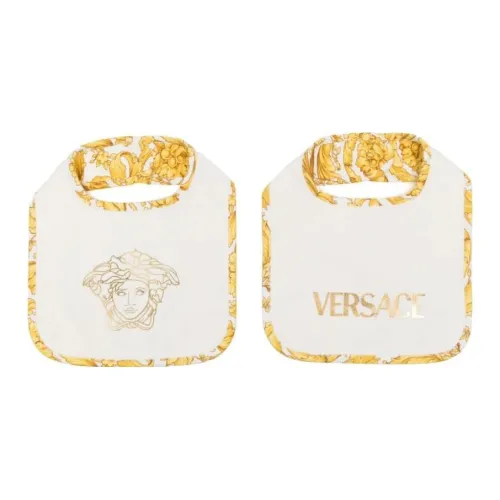 VERSACE Kids Logo-print Cotton Bibs Set Of Two