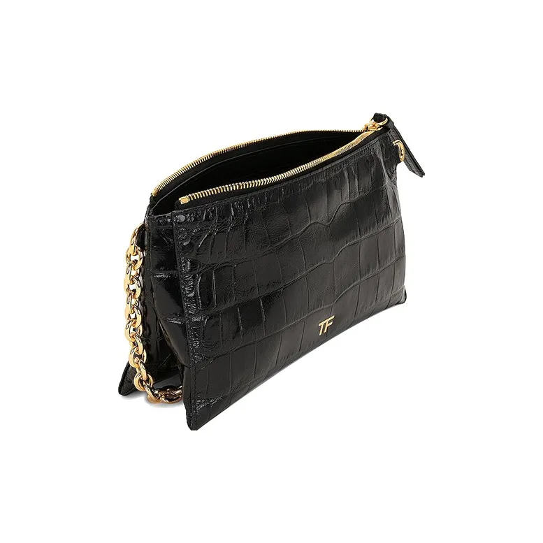 TOM FORD Embossed Chain Linked Clutch Bag-4