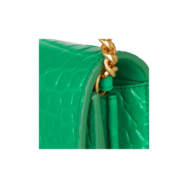 BALMAIN B-BUZZ Calfskin Wallet Women's Green-5