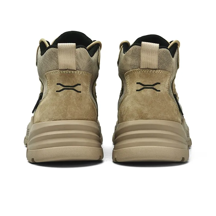 Jeep Breathable Warm Wear Resistant Cushioning Short Outdoor Hiking Boots Sand-3