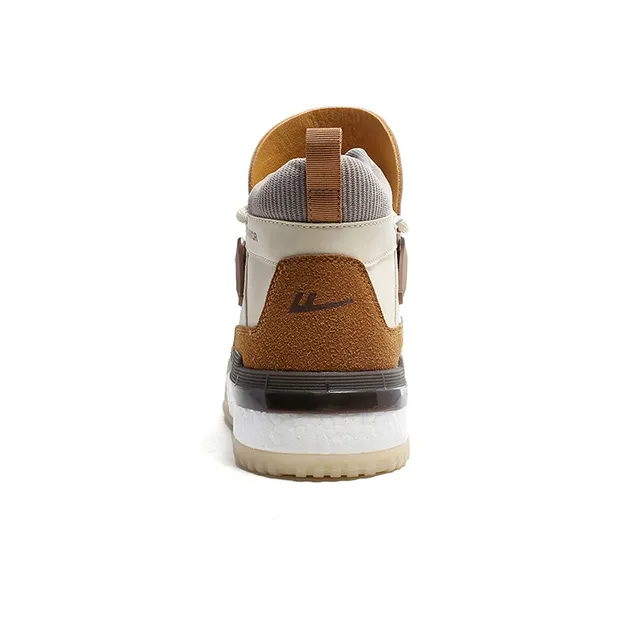 Warrior Anti Slip Wear Resistant High Top Skateboard Shoes Men's Mocha-2