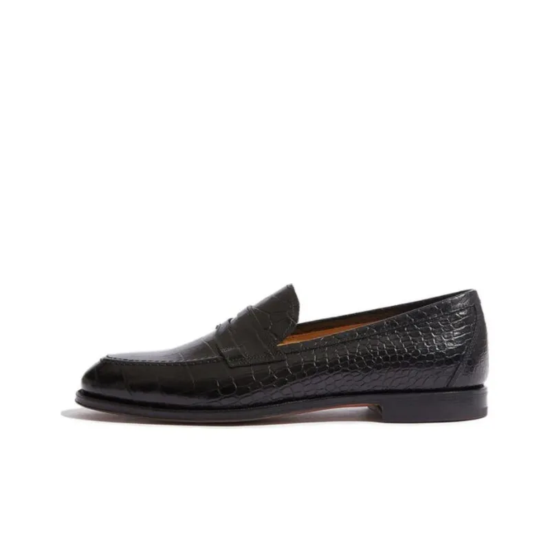 SCAROSSO Stefano Crocodile embossed Loafers-0