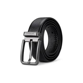 SEPTWOLVES Pin Buckle Trendy Youth Cow Leather Leather Belts Men's Width 3.5CM