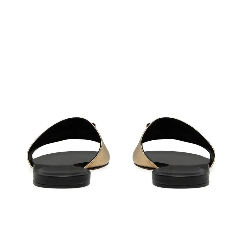 Balenciaga Groupie Rubber Sole Abrasion Resistant Slide Slippers Women's Gold-3