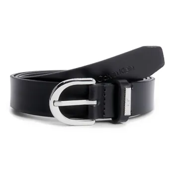 CK/Calvin Klein Letter Logo Pin Buckle Leather Belts Women's Black Width: 2.5CM
