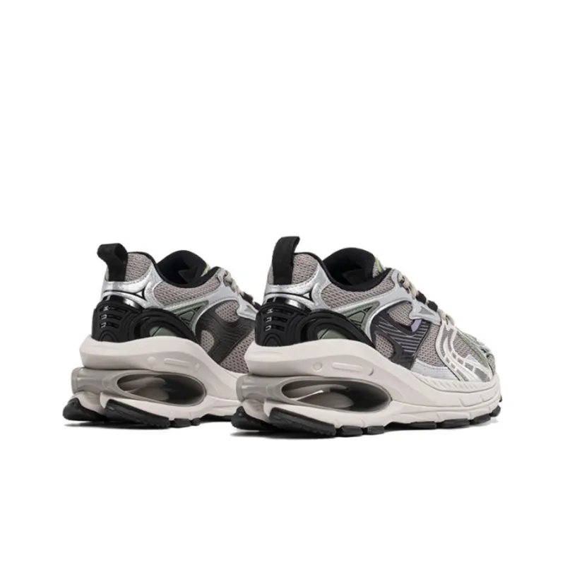 LiNing Project* Cushioning Wear Resistant Low Top Chunky Sneakers Women's Gray Black-4