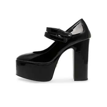 STEVE MADDEN Chunky Heel Mary Jane Shoes 12.5cm Women's Black