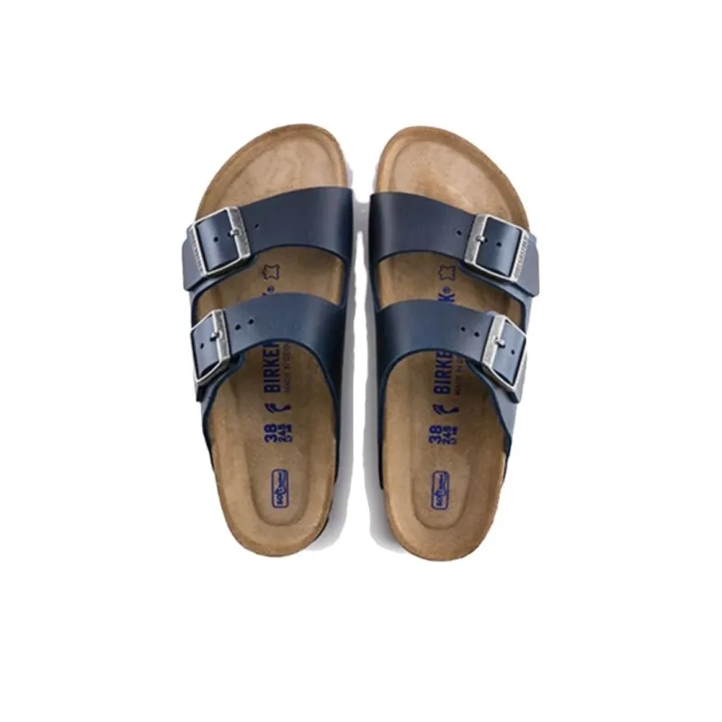 Birkenstock Arizona Soft Footbed Oiled Leather Blue-3