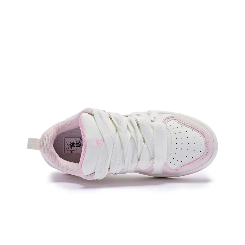 QIAODAN Cushioning Low Top Skateboard Shoes Women's Ice Frost Pink-3