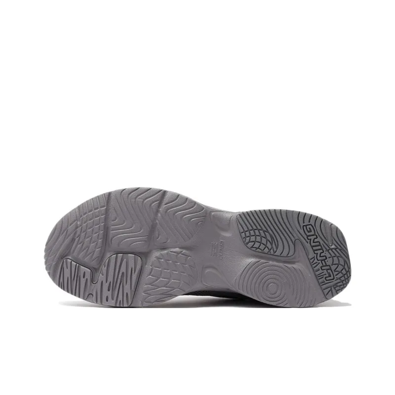 LiNing Cushioning Breathable Low Top Running Shoes Men's Gray-6
