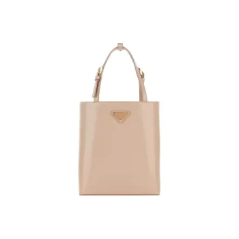 PRADA Leather Tote Bag Shopping Bag Handbag Regular Women's Light Brown